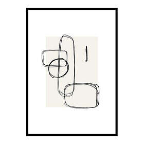 Gallerix Poster Abstract Brushed No1 4014-30x40