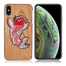 Lux-Case iPhone XS broderat fodral Fisk Flerfärgad