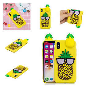 Lux-Case IPhone 9 Plus mobilskal silikon 3D mönster Ananas Flerfärgad