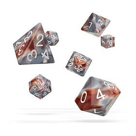 Dice Oakie Doakie RPG Set Gemi Silver-Rust 7 pack