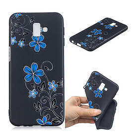 Lux-Case Galaxy J6 Plus (2018) patterned soft case Blue Flower Blå