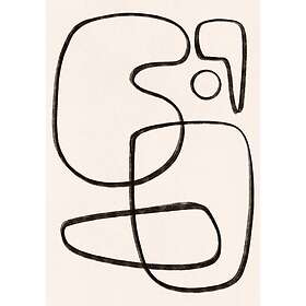 Venture Home Posters Line Art Vit/svart Poster - art 50x70 60089-003