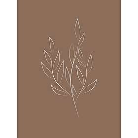 Venture Home Posters Drawed Leaf Brun Poster - leaf 30x40 60062-002