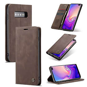 Lux-Case CASEME Galaxy S10 Plus plånboksfodral med magnetstängning kaffe Brun