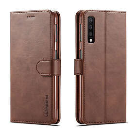 Lux-Case Galaxy A7 (2018) LC.IMEEKE plånboks mobilfodral med magnet lås Kaffe Brun