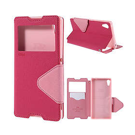 Lux-Case Roar Korea Xperia Z3+ Fodral med Plånbok Het Rosa /