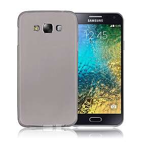 Lux-Case Galaxy E5 Transparent Cover (Flexible) (Grey) Silver/Grå