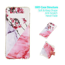 Lux-Case Galaxy S10 Mjukt fodral med granit mönster Style C Rosa