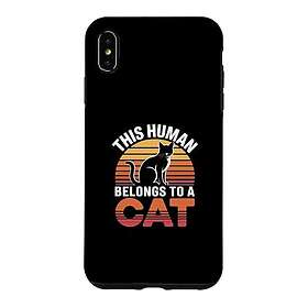 Lux-Case iPhone Xs Max patterned leather flip case Cat Wearing Coat Flerfärgad