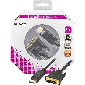 Deltaco DVI-D Single Link - DisplayPort 3m