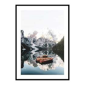Gallerix Poster Rowing Boats In Lake Braies 4199-21x30