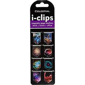 Celestial I-clips Magnetic Page Markers: Set of 8 Magnetic Bookmarks