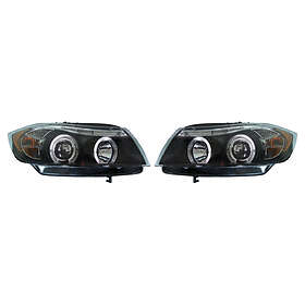 BMW Set strålkastare lmplig fr 3serie E90E91 SedanTouring 20052008 Svart inkl AngelEyes