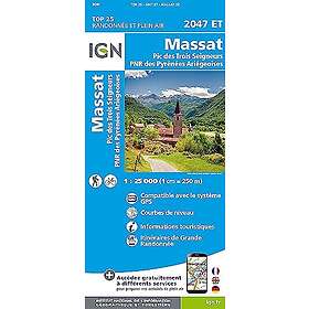 Massat Pic des TroisSeigneurs La Bastides-de-Sérou 1:25 000: 1:25000: 2047/ET
