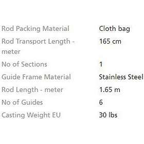 Shimano Tld B Stand Up Trolling Rod Silver 1,65 m / 30 Lbs