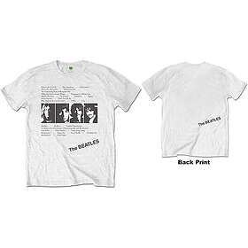 The Beatles: Unisex T-Shirt/White Album Tracks (Back Print)