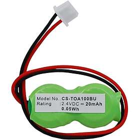 Batteriexperten Kompatibelt med Toshiba Satellite 2545XCDT, 2.4V, 20 mAh