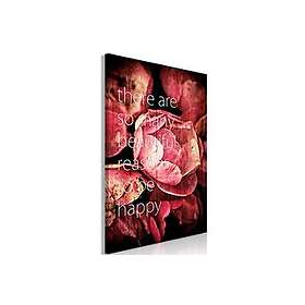 Vertical Canvastavla Be Happy (1 Part) (60 x 90 cm)