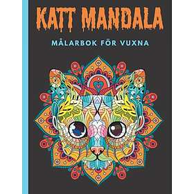 Mandala Katt Målarbok För Vuxna: 25 Mindfulness Målarbok Stresslindring och Avslappning