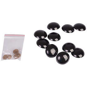 Infinity Hearts Sikkerhedsøjne/Amigurumi øjne Sort 40mm 5 sæt