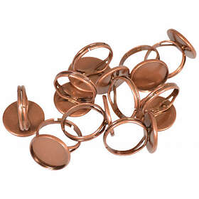 Infinity Hearts Fingerring DIY Jern Sort 20mm 10 stk