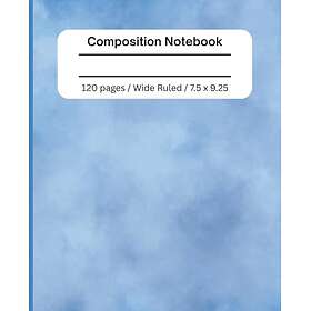 Blue Tie Dye Composition Notebook: Beautiful Trendy Tie Dye Abstract Design Wide Ruled Hardcover Composition Notebook for School & College .