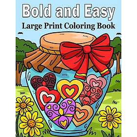 Bold and Easy Large Print Coloring Book: A Big and Simple Coloring Book for Adults, Seniors, Beginners, Man and Women With Simple Mandala, F