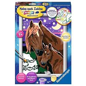Ravensburger Malen nach Zahlen 27844- Hästar – för barn från 7 år