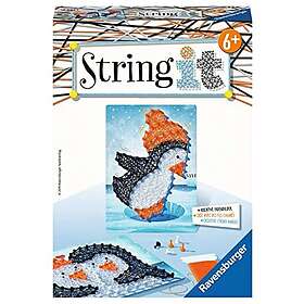 Ravensburger 18067 String it Mini Pingvin – Kreativa trådbilder med fräcka pingviner, för barn från 6 år