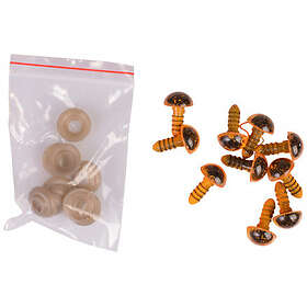 Infinity Hearts Sikkerhedsøjne/Amigurumi øjne Orange 12mm 5 sæt 2.