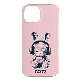 MTP Products För iPhone 14 Soft Handmade Fluffy Furry Bunny TPU Shell Cute Rabbit Skyddsfodral Rose