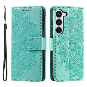 Skalo Samsung S23 Plus Mandala Plånboksfodral Turkos