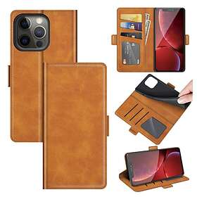 Skalo iPhone 13 Pro Max Premium Plånboksfodral Ljusbrun