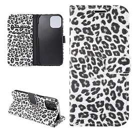 PRO iPhone 12 Max Plånboksfodral Fodral Leopard Vit