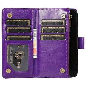 Dubbelflip Zipper 9-kort Galaxy S23 Lila