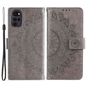 Skalo Motorola Moto G22 Mandala Plånboksfodral Grå