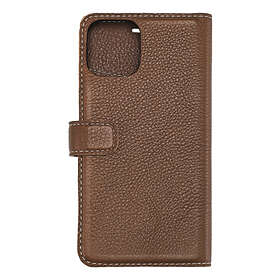 Essentials iPhone 11, Läder wallet avtagbar, brun