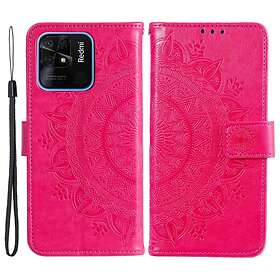 Skalo Xiaomi Redmi 10C Mandala Plånboksfodral Cerise
