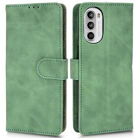 Skalo Motorola Moto G52 Matt PU-Läder Plånboksfodral Grön