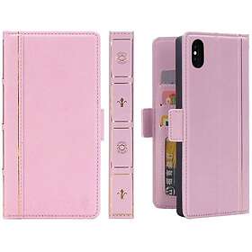 Retro Book Wallet 2i1 iPhone XS Max (6,5") Rosa