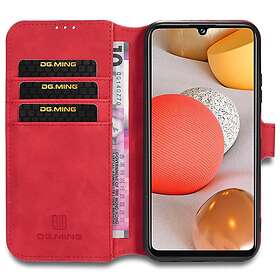DG-Ming mobilplånbok 3-kort Galaxy A42 Röd