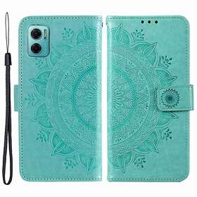 Skalo Xiaomi Redmi 10 5G Mandala Plånboksfodral Turkos