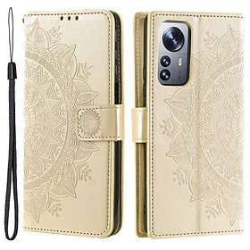 Skalo Xiaomi 12 Mandala Plånboksfodral Guld
