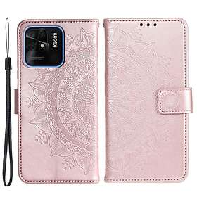 Skalo Xiaomi Redmi 10C Mandala Plånboksfodral Roséguld