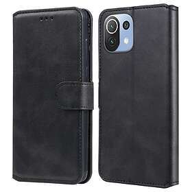 Skalo Xiaomi Mi 11 Lite Klassiskt Plånboksfodral Svart