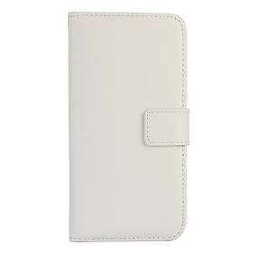 Skalo Samsung S8 Plånboksfodral Äkta Skinn Vit