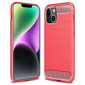 Borstat silikon skal iPhone 14 Orange