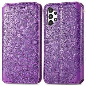 Skalo Samsung A13 4G Mandala Slim Plånboksfodral Lila