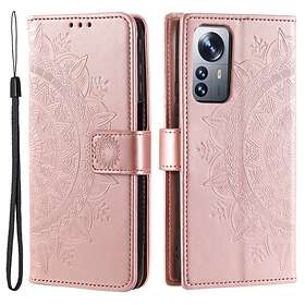 Skalo Xiaomi 12 Pro Mandala Plånboksfodral Roséguld