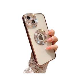 Rose Elegant mobilskal Sparkle & Bling guld iPhone 14 Pro Max